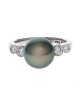 Mikimoto Tahitian Pearl and Diamond Ring